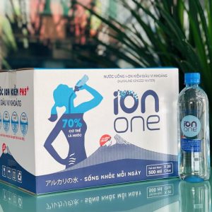 Nước khoáng ion kiềm đóng chai, nước uống ion kiềm ION ONE pH9+ 500ml